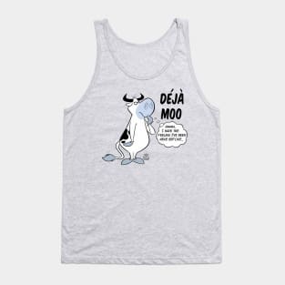 DEJA MOO COW CARTOON Tank Top